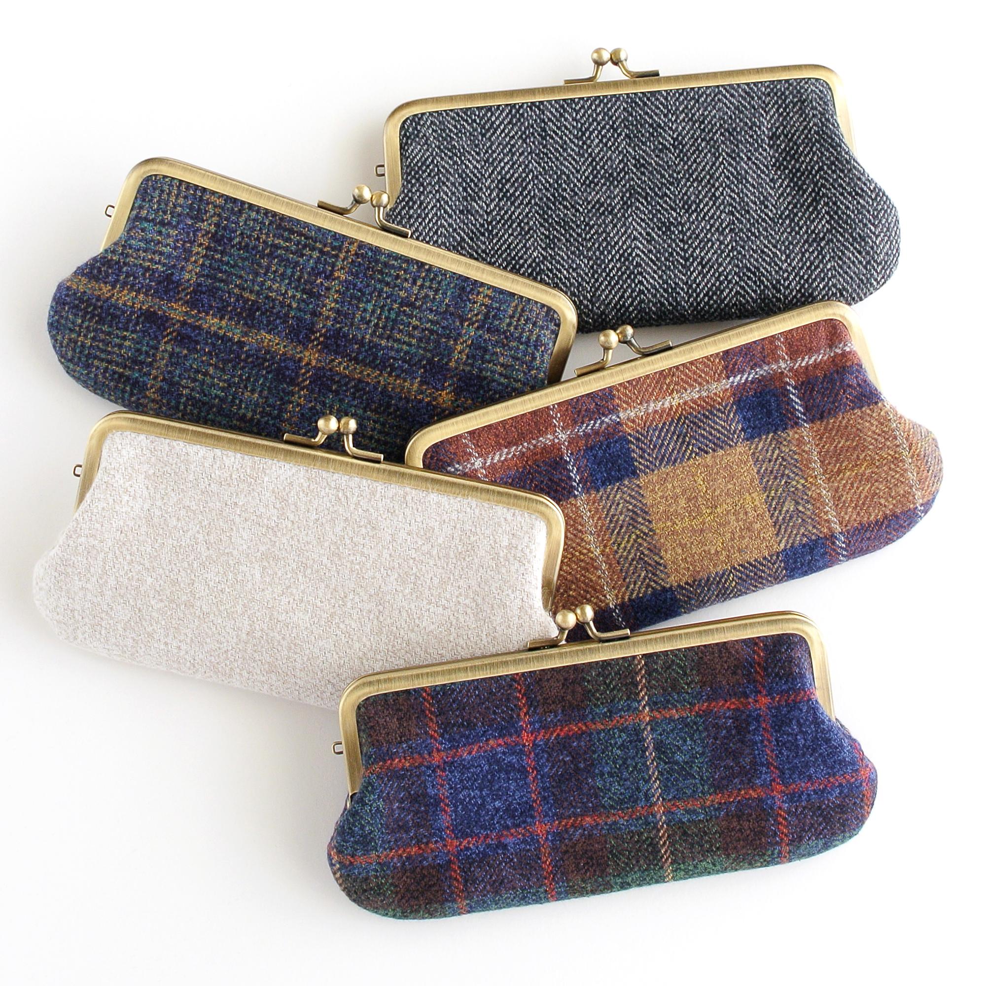 がま口ポーチ/ペンケース コットンツイード ベージュ | 6枚目